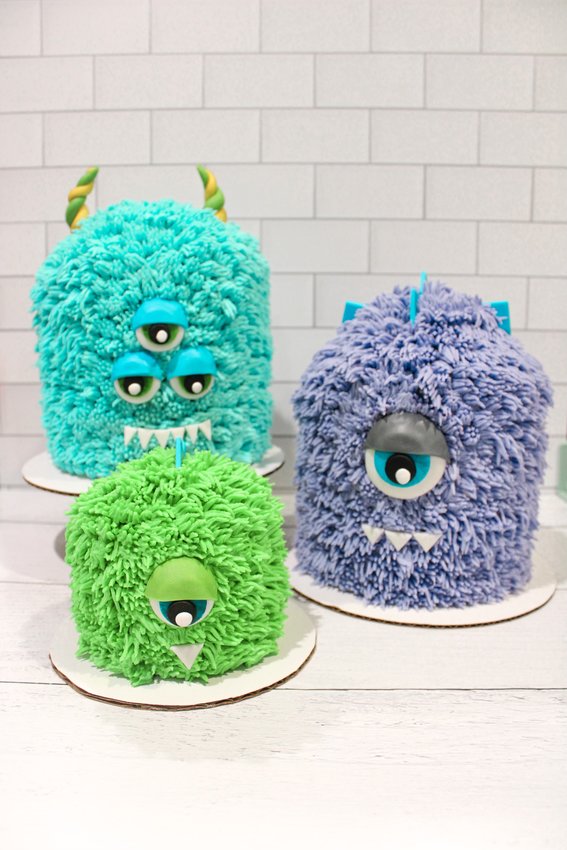 Ehl created “Monster’s, Inc.” inspired cakes for a first birthday party in October 2021.